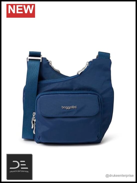 Handbags - Lightweight Nylon Crossbody Bag with Wallet Organization, Adjustable Strap